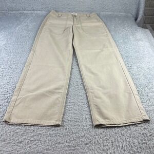 Universal Thread Tan Khaki Wide Leg Utility Pants Womens Size 8 High Rise Crop